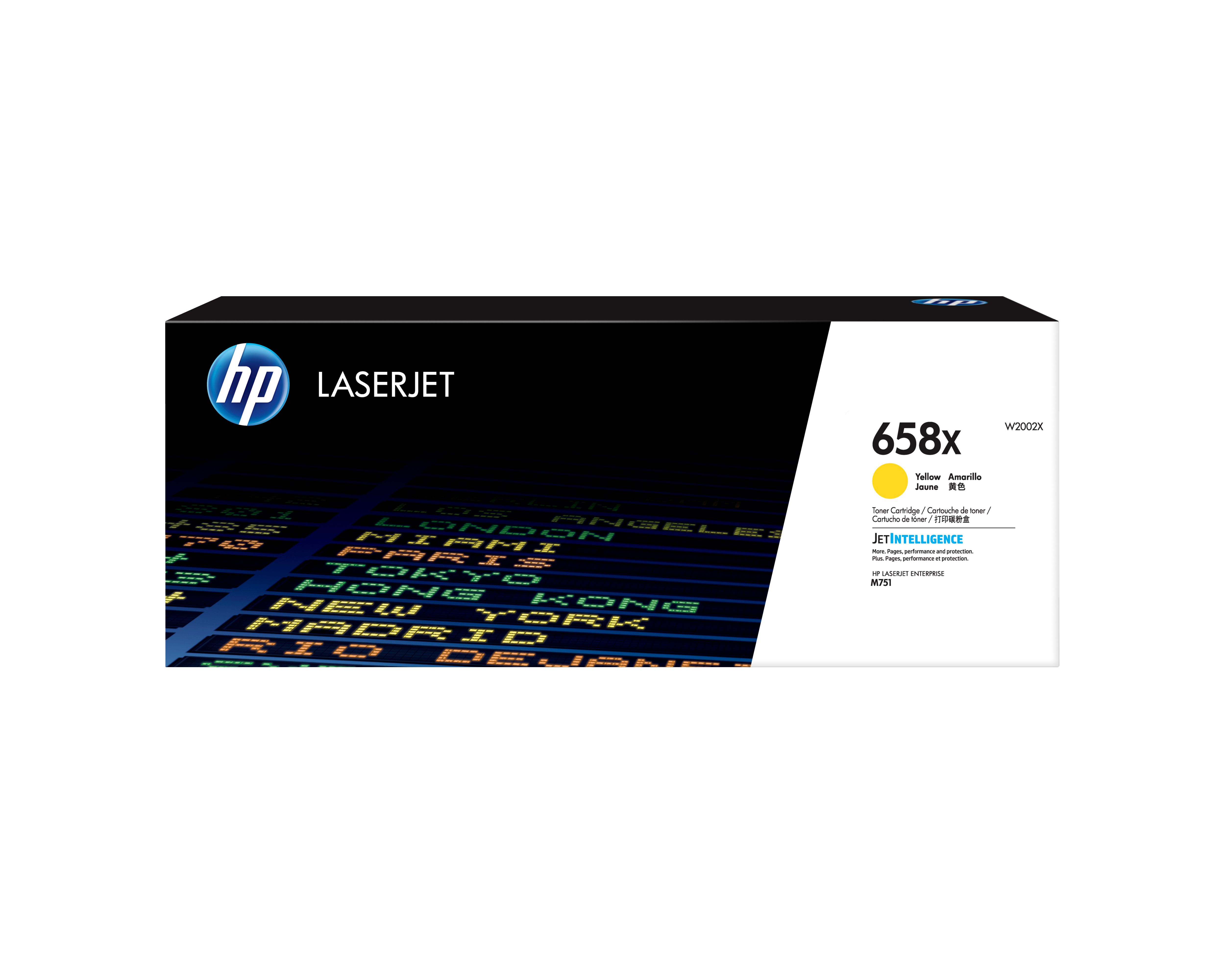 HP 658X originele high-capacity gele LaserJet tonercartridge