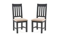 Julian Bowen set van 2 bordeaux eetkamerstoelen donkergrijs