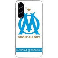 Maniacase Etui Voor Samsung Galaxy A36 logo om olympique de marseille blanc