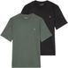Marc O'Polo T-shirt Small-Logo Set van 2 Zwart/Groen Katoen XXL
