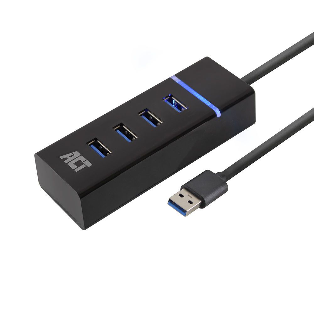 ACT USB 3.0 Hub - 4 Port - Black