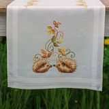 Vervaco Borduurpakket Egeltjes met Herfstbladeren Loper Kit 40 x 100 cm
