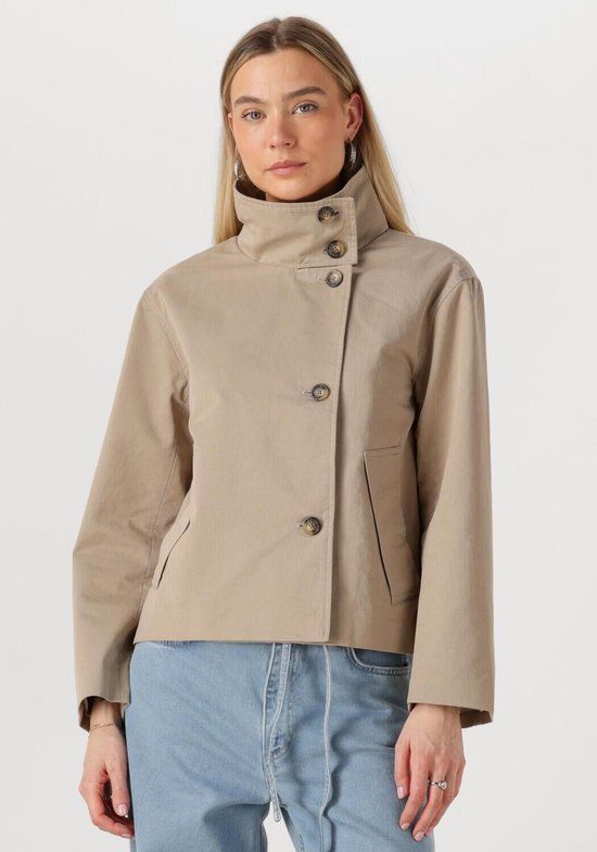 OBJECT COLLECTORS ITEM Object Objgro Re Short Jacket Women's Summer Jacket - Taupe - Size 40