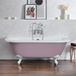 Hudson Reed Baignoire îlot rétro à poser au mur – 168,5 x 78 cm – Violet – Pieds blancs – Richmond