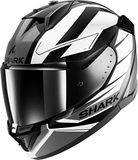 Shark D-Skwal 3 Slizer Integraalhelm Zwart Wit Antraciet KWA Maat L