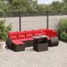Maison Exclusive - Salon de jardin 8 pièces avec coussins, marron, polyrotin