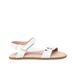 Pisamonas Sandales Barefoot Cuir Clous Taille 28 Couleur Blanc