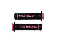 1 Accossato 1 paar knoppen van 2-componenten rubber, zwart met gekleurde Accossato-belettering voor Ducati 1198 van 2009 tot 2011, CC 1199