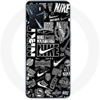 Nike Hoesje Oppo A16S Nike air logo Download Nike Graffiti Zwart Wit
