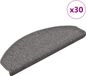 vidaXL Trapmatten 30 st 65x24x4 cm grijs en zwart halfrond groot