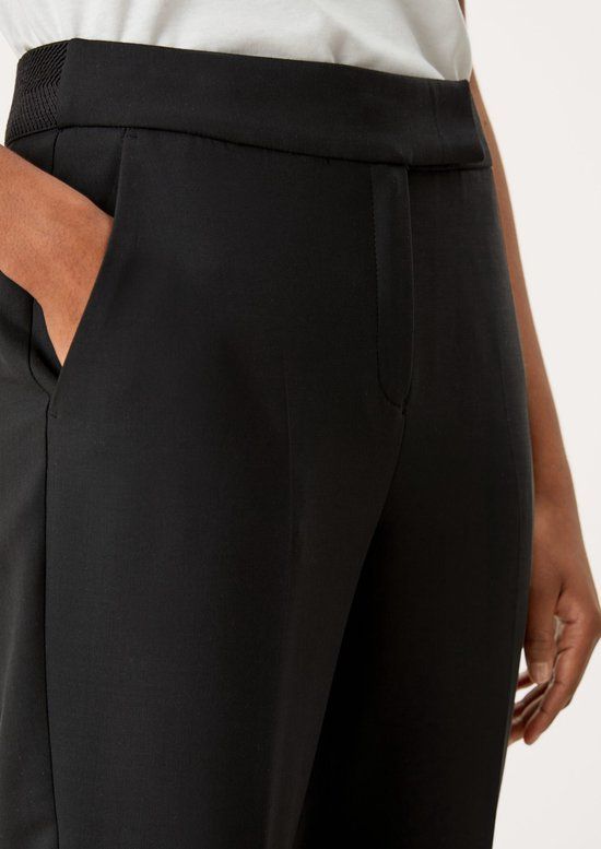 s.Oliver BLACK LABEL Women's Pants - 9999 GREY/BLACK - Size 44 - Cotton - Cropped - Casual