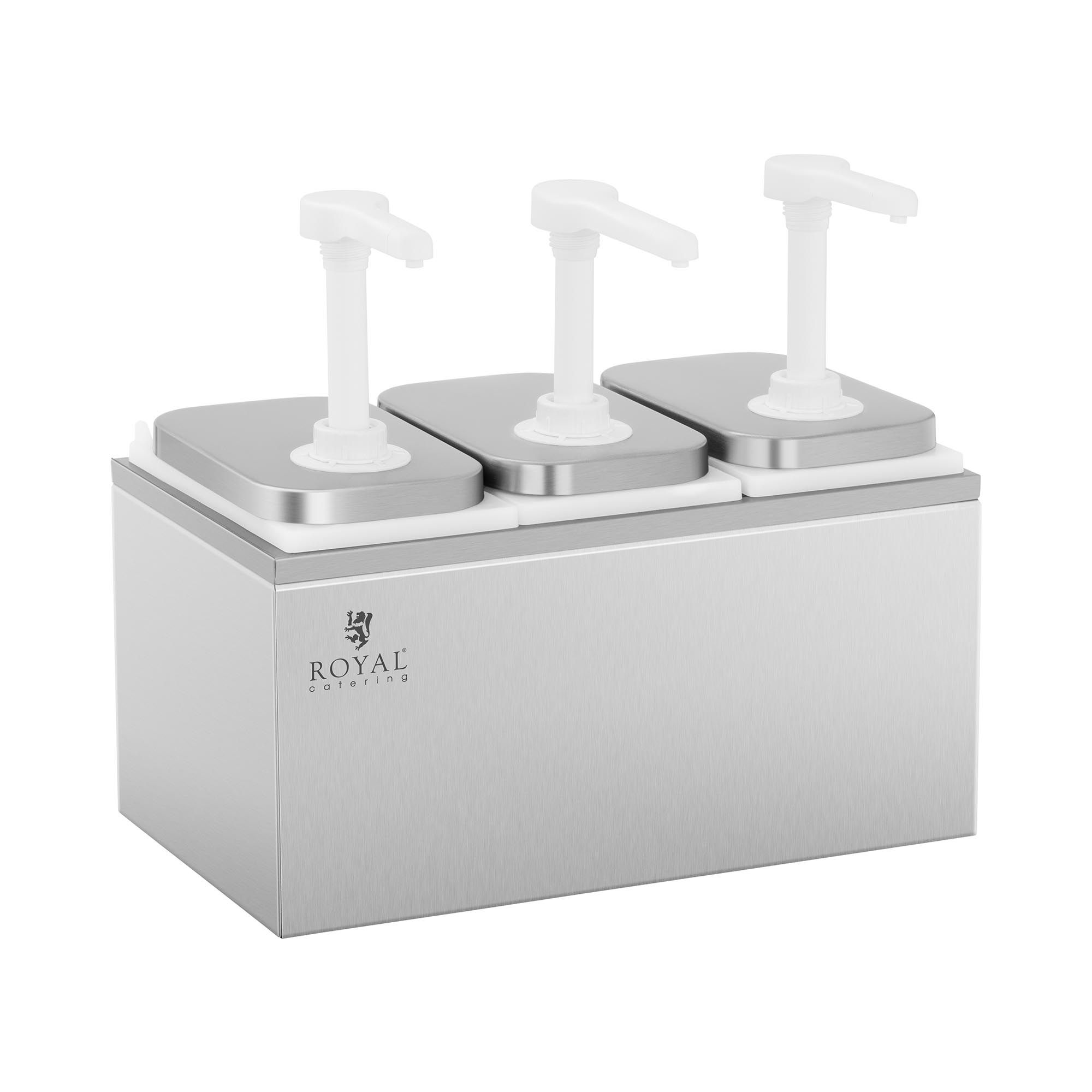 Royal Catering Sausdispenser - 3 pompen - 3 x 2 L