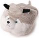 Inware Gmbh Grand chien husky chauffe-pieds - pantoufles - pour enfants/femmes - Pantoufles animal chien - Blanc