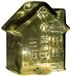 Anna's Collection LED huisje glas groen 14cm decoratief lichtobject