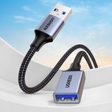 Ugreen - USB 3.0 verlengkabel - USB-A (mannelijk) naar USB-A (vrouwelijk) - 0,5m - grijs