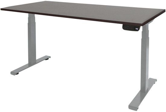 Schaffenburg Zit Sta Bureau - T-poot Elek 160x80 logan - alu frame