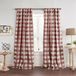 Elrene Farmhouse Living Grainger Buffalo-Check Verduisterend raamgordijn, polyester, linnen, rood, 132 x 213 cm L (pak van 1)