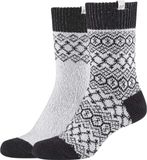 Skechers Casual Cozy Jacquard 2PPK Socks SK41047-9202 Vrouwen Grijs 35-38