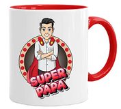 Acen Merchandise Papa Mok, Super Papa, originele mok, cadeau voor verjaardag, Pasen, keramiek, 350 ml, origineel cadeau-idee