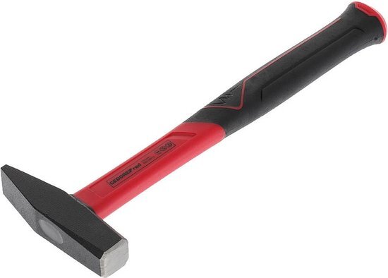 Gedore red slotenmaker hamer met glasvezel steel, 300 g kopgewicht, hamer met glasvezel handvat, gereedschap, gesmeed, R92120012