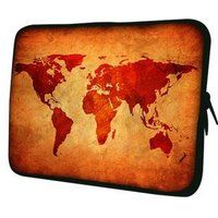 PEDEA Design - Beschermhoes notebook - 17.3" - brown global map