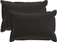 vidaXL - Kussensloop - 2 stuks - HOUTEN - Zwart - 40 x 60 cm - Polyester