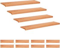 vidaXL - Trapmatten - 12 stuks - Lak - 110 x 25 x 2 cm - Massief beukenhout