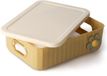 Unyqoos® boîtes de rangement empilables avec couvercle et poignées