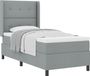 vidaXL Boxspringbed met matras, lichtgrijs, 100 x 200 cm, gestoffeerd