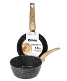 IPEA Antiaanbakpan – 18 cm – elegante steen-look – kleine melkpan