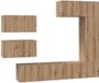 vidaXL Tv-meubelset - 6 stuks - Artisan Eiken Bewerkt Hout