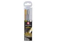 Sakura POXPGBMIX3A Gelly Roll Mixed Set 3 Gel Pen Fine Tip Gold, Silver, White
