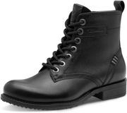 Tamaris - Dames - Laarzen - Zwart - Leer/Textiel - 38 EU