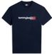 Tommy Jeans T-shirt Homme XL Bleu Manches Courtes Col Rond Coton Recyclé