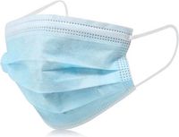 By Qubix Qubix Mondkapjes (niet-medische) - 100 stuks - 3 laags mondmasker - Wit/blauw