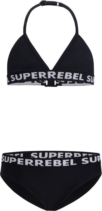 SuperRebel Isla Triangle Bikini Meisjes Zwart Maat 140