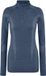 FALKE Wool-Tech Zip Neck sneldrogend wol functioneel shirt met lange mouwen dames blauw - maat XL