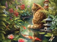 Cobble Hill Puzzle Koi Cat - 275 stukjes