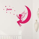 Gepersonaliseerde Fuchsia Gepersonaliseerde naamstickers | Gepersonaliseerde naamplaatsticker – Kinderkamerwanddecoratie | 2 vellen van 55 x 35 cm en 40 x 30 cm