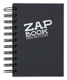 Clairefontaine 8361C Zap Book Spiraalboek, 160 vellen, schetspapier, 100% gerecycled, A6, 10,5 x 14,8 cm, 80 g, zwarte omslag, 5 notitieboeken