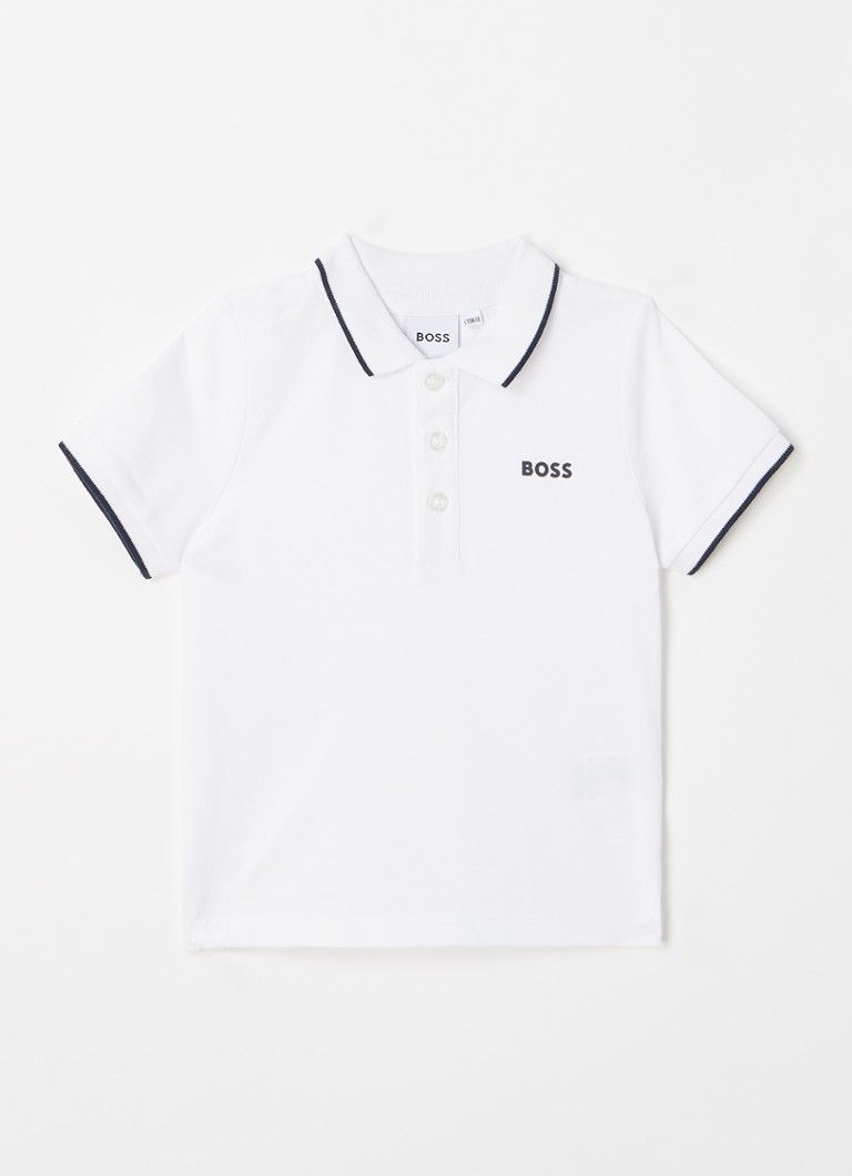 HUGO BOSS Polo van piqué katoen met logoborduring