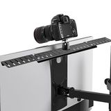 HumanCentric DSLR-monitorhouder - monitorplank voor bureaucamera-montage, lichte webcam en microfooncameraplank voor VESA-arm voor monitorarm, klemstatieven vervangen voor camera-bureaubevestiging