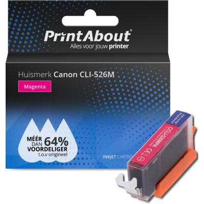 PrintAbout Huismerk Canon CLI-526M Inktcartridge Magenta