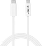 Sandberg 136-56 USB-kabel USB4 Gen 3x2 1 m USB C Wit