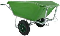 Fort Kruiwagen F&S 350 Liter Groen Met 2 Luchtwielen