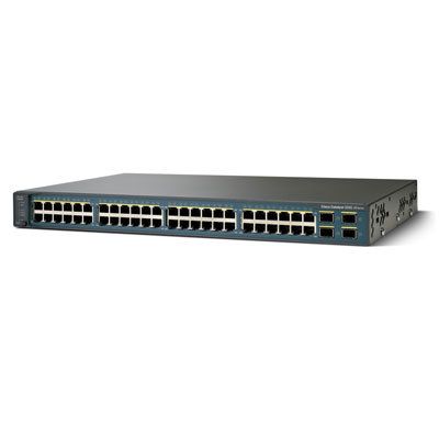 Cisco WS-C3560V2-48PS-S - Switch - 48 Ethernet 10/100 ports + PoE & 4 SFP Gigabit Ethernet ports