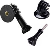 MOJOGEAR GoPro-mount met schroef — Geschikt voor o.a. GoPro / DJI — 1/4 inch schroefgat — Zwart