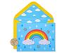 Papyrus Blanco kaarten met enveloppen, regenboog met glitter (8 punten)