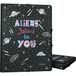 Grafoplás Elena Corredoira Aliens, map met 3 kleppen, gevoerd karton, hardcover, folio-formaat, designcollectie, FSC-gecertificeerd