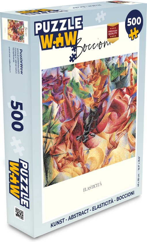 MuchoWow Puzzel Kunst - Abstract - Elasticità - Boccioni - Legpuzzel - Puzzel 500 stukjes